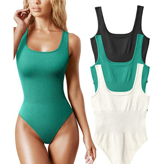 Damen Stylischer Einteiler mit Rippstruktur EB