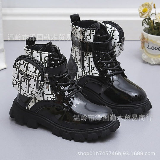 Damen Modische Schnürstiefel mit ausgefallenem Design und praktischen Taschen EB