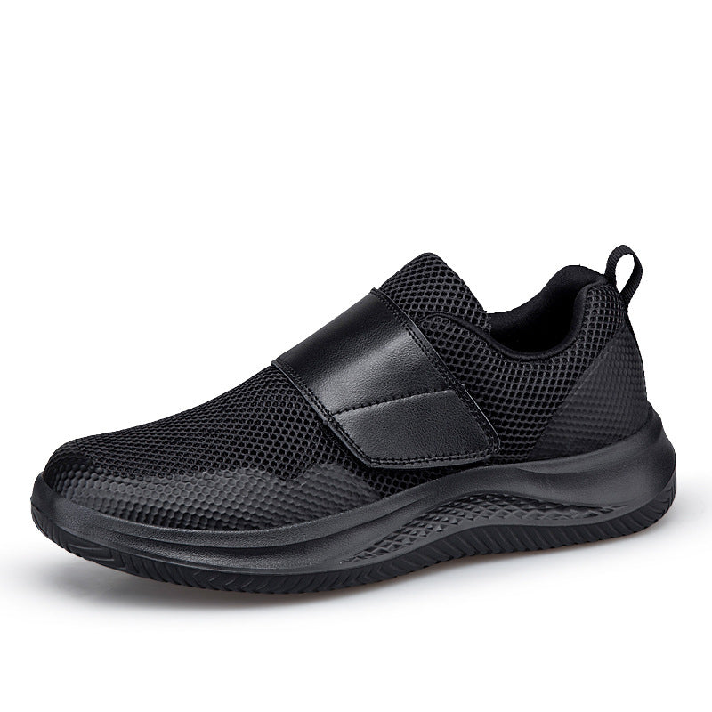 Damen Sportliche Slip-On Sneakers mit elastischem Klettverschluss EB