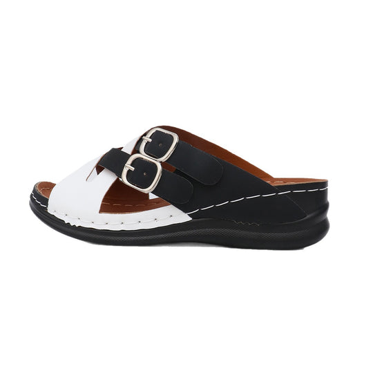 Damen Komfortable Riemensandalen mit verstellbaren Schnallen und ergonomischer Sohle EB