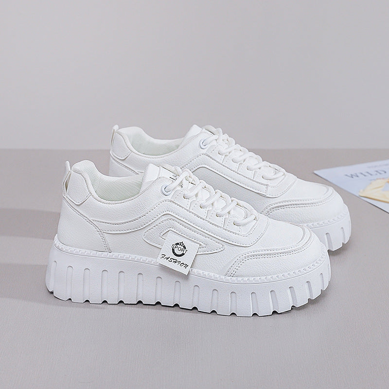 Damen Plattform Sneakers mit bequemem und leichtem Obermaterial EB