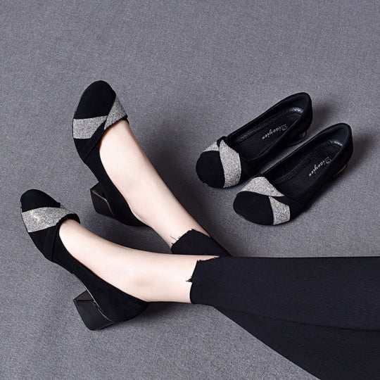 Damen Ballerinas mit funkelndem Dekor und komfortablem Fußbett EB