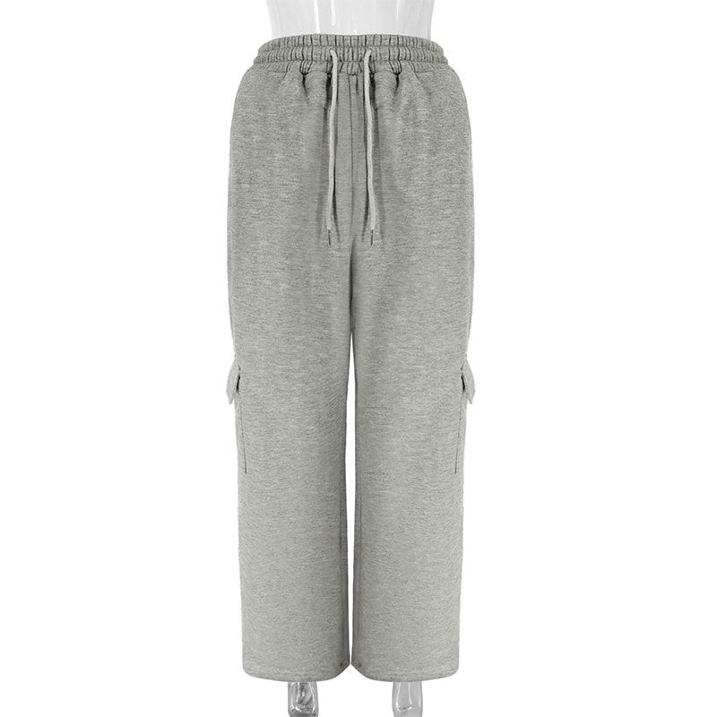 Damen Cargo-Hose mit elastischem Bund und Seitentaschen EB
