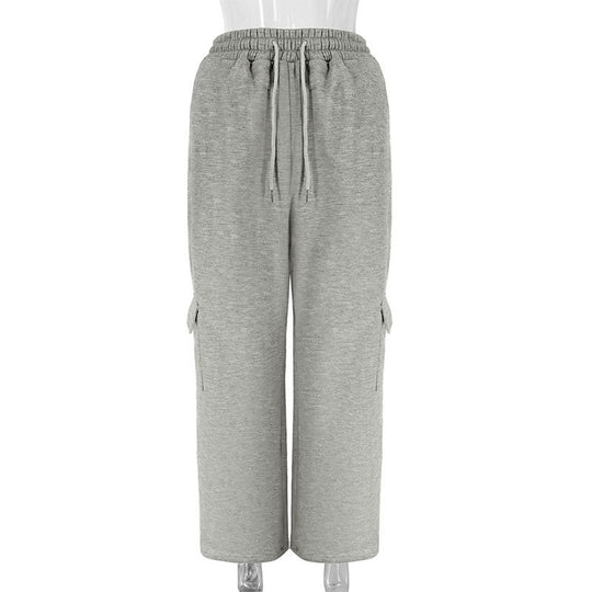 Damen Cargo-Hose mit elastischem Bund und Seitentaschen EB