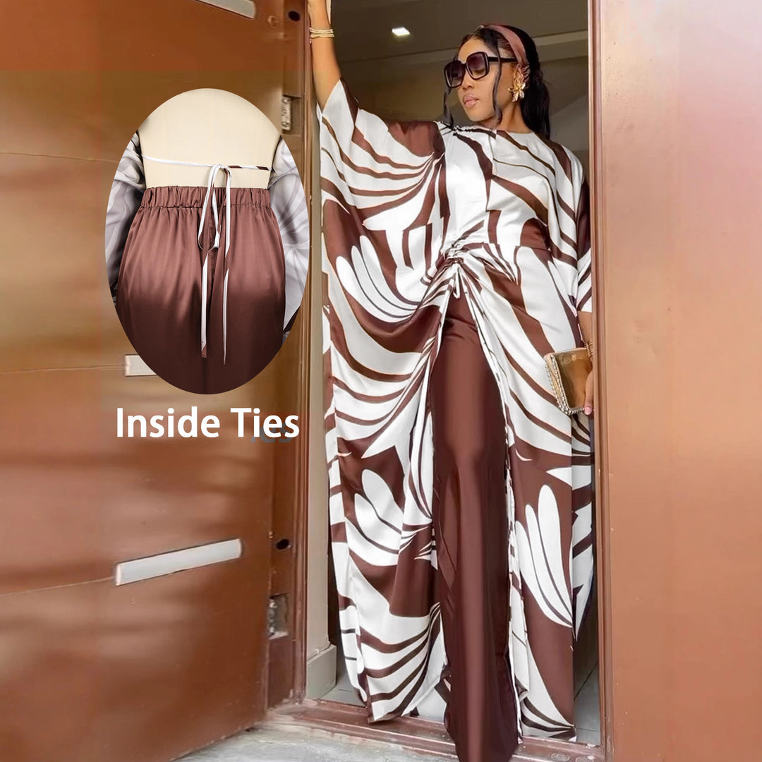 Damen luxuriöser Kaftan mit auffälligem Muster EB
