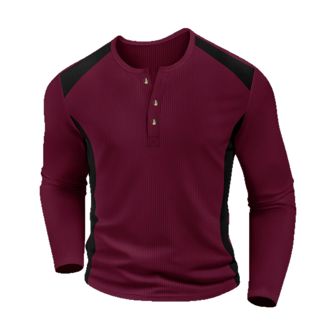 Herren Langarmhemd mit charismatischem Henley-Ausschnitt von EB