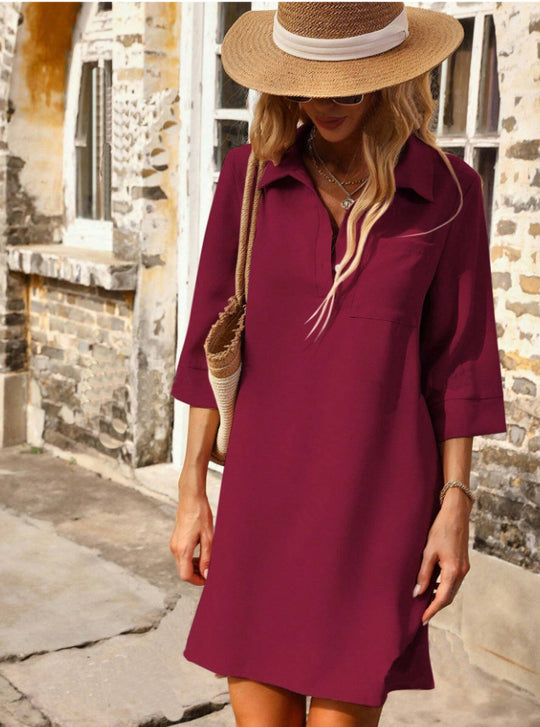 Damen Hemdblusenkleid EB
