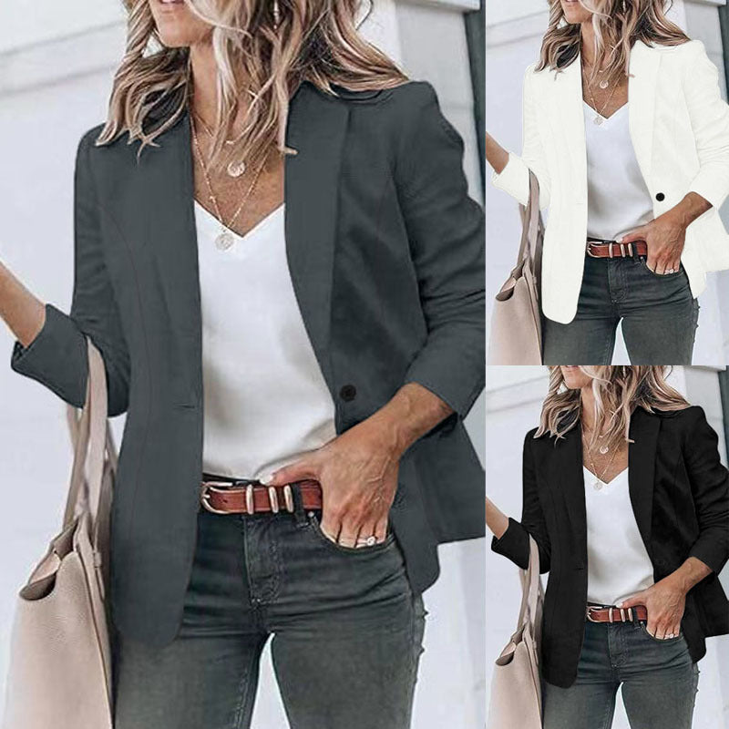 Damen Blazerjacke mit elegantem Schnitt und vielseitigen Stylingmöglichkeiten EB