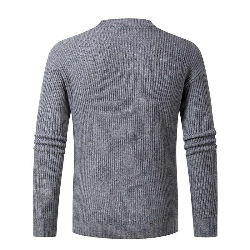 Herren modische Strickjacke mit feinem Rippstrickdesign EB
