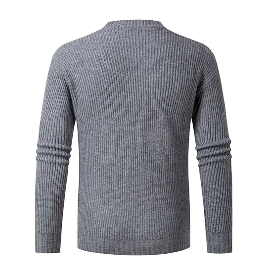Herren modische Strickjacke mit feinem Rippstrickdesign EB