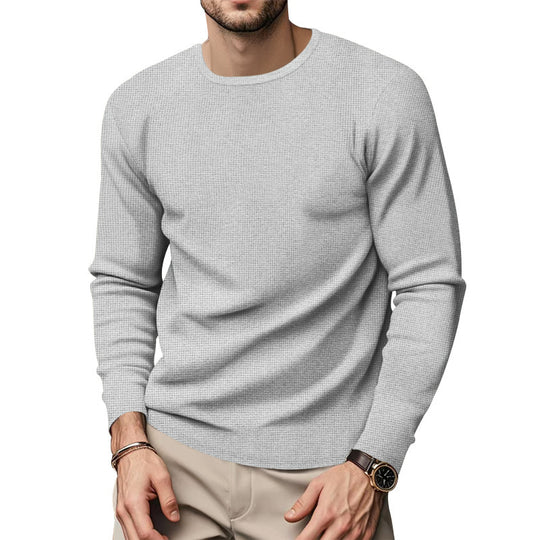 Herren Rundhals Pullover mit strukturiertem Design und modischem Schnitt EB