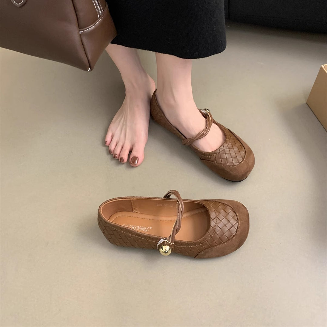 Damen Ballerinas mit modischem geflochtenem Design und eleganter Schleifen-Applikation EB