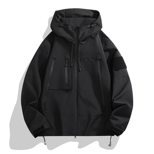 Damen Technische Outdoor-Jacke mit Verstellbarem Kapuzensystem und Multifunktionalen Taschen EB