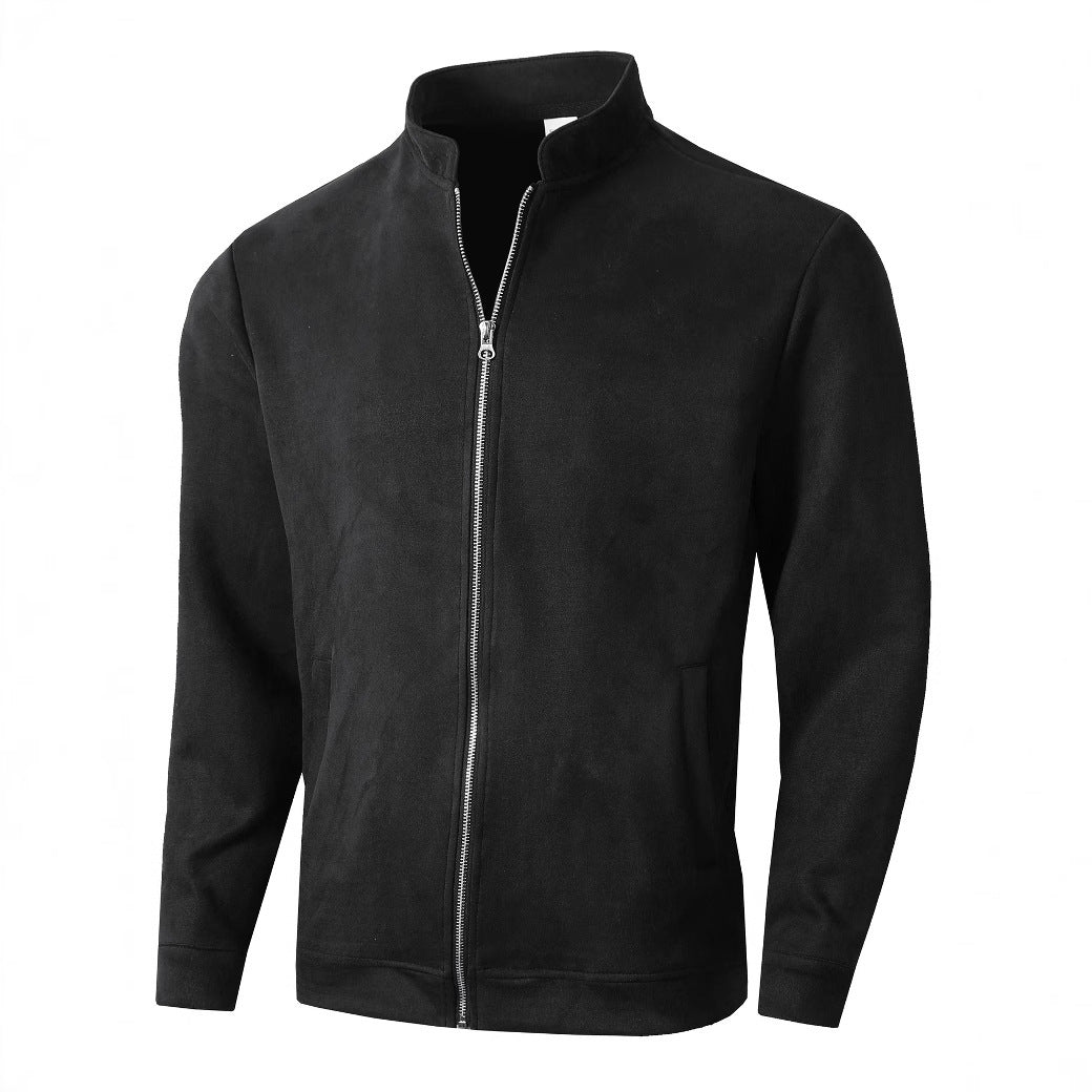 Herren Fleecejacke mit modernem Stehkragen und weichem Innenfutter EB