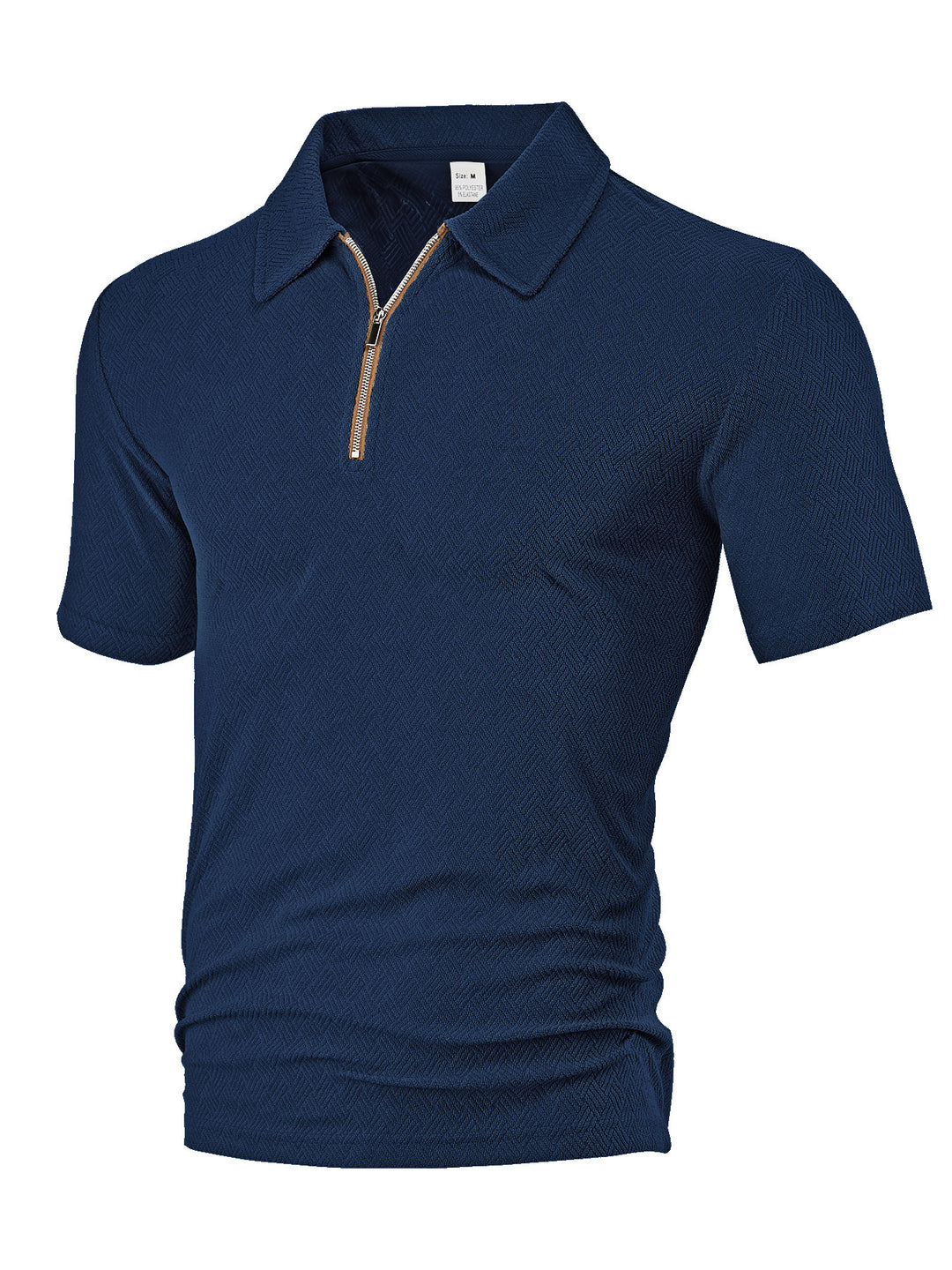 Herren Polo-Shirt mit elegantem Reißverschluss und strukturiertem Design EB