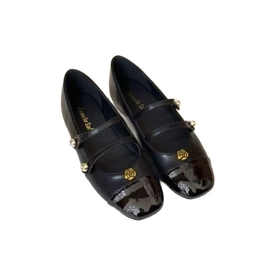 Damen elegante Mary Jane Ballerinas mit dekorativen Schnallen EB