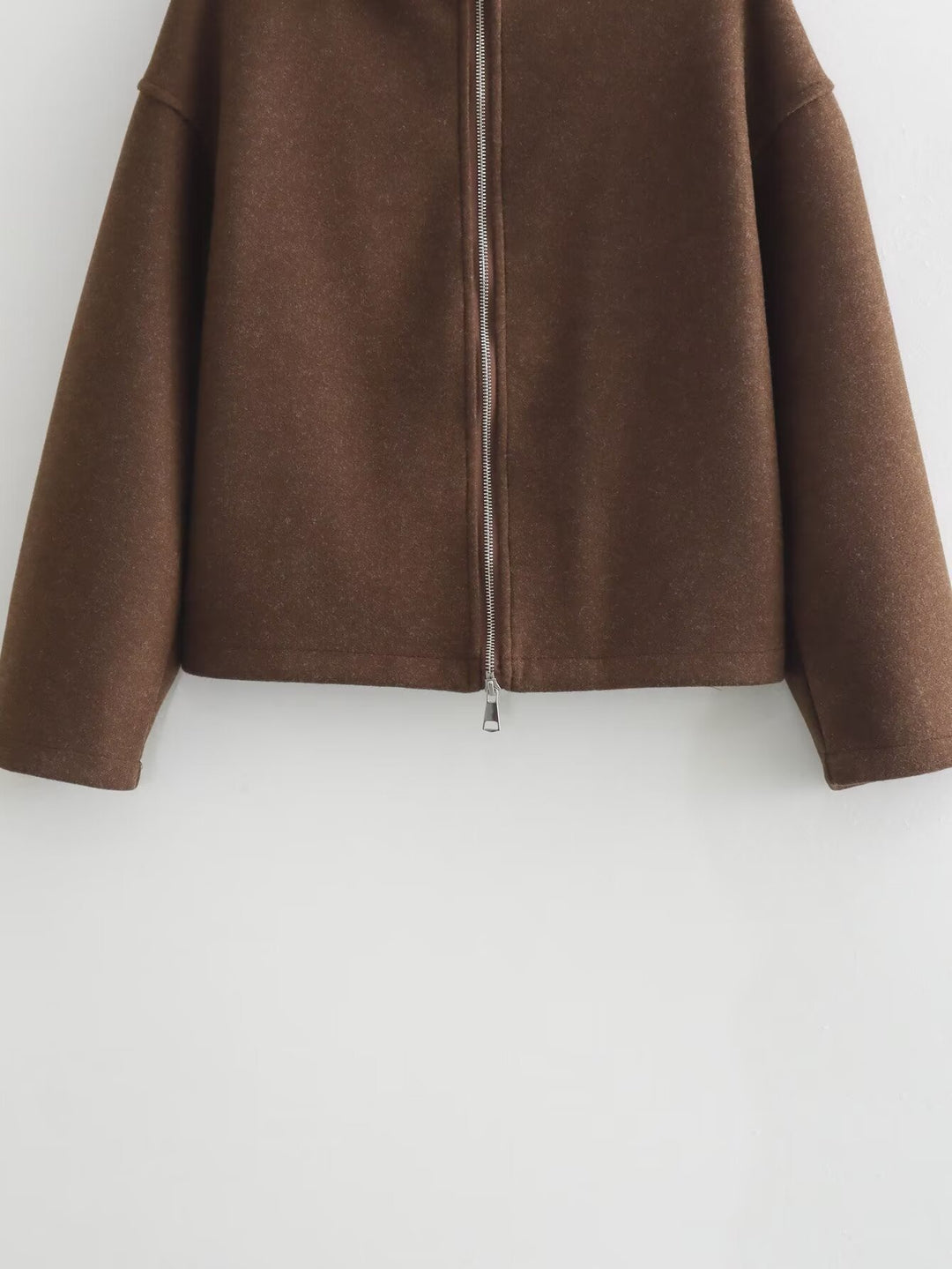 Damen zeitgenössische Übergangsjacke mit hochwertigem Stehkragen und durchgehendem Reißverschluss EB