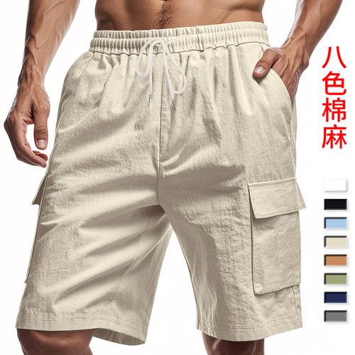 Herren Cargo-Shorts mit mehreren praktischen Taschen und elastischem Bund EB