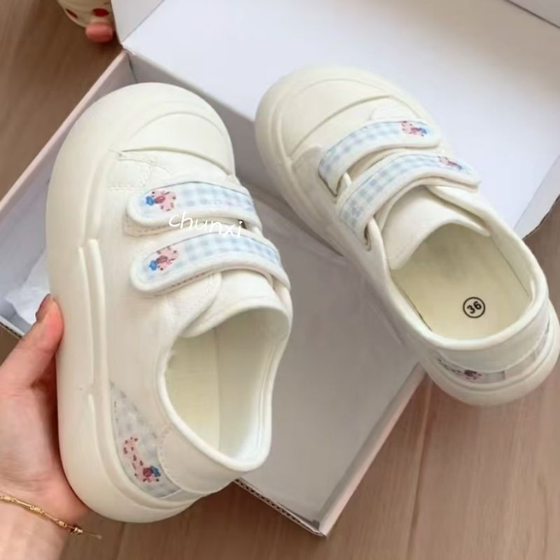Damen Sneaker mit praktischem Klettverschluss und floralem Design EB