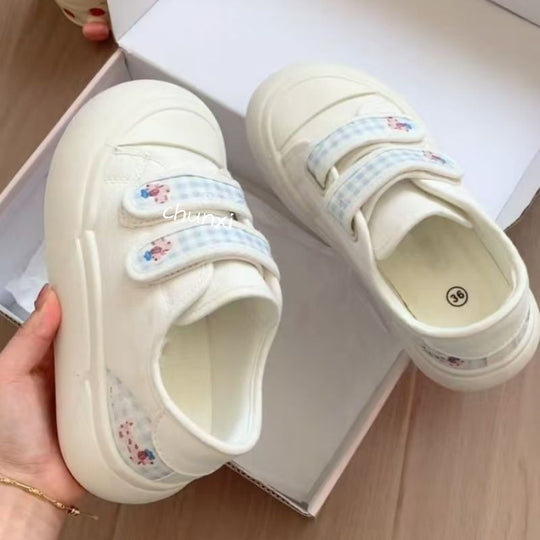 Damen Sneaker mit praktischem Klettverschluss und floralem Design EB