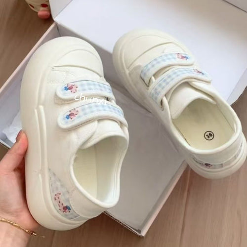 Damen Sneaker mit praktischem Klettverschluss und floralem Design EB