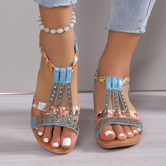 EB | Sandalen mit Offener Zehe und Strass
