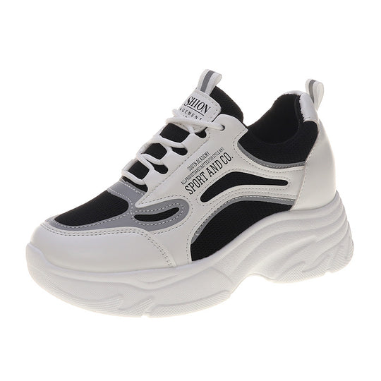 Damen Sportliche Plateau Sneakers mit dämpfender Sohle für optimalen Komfort EB