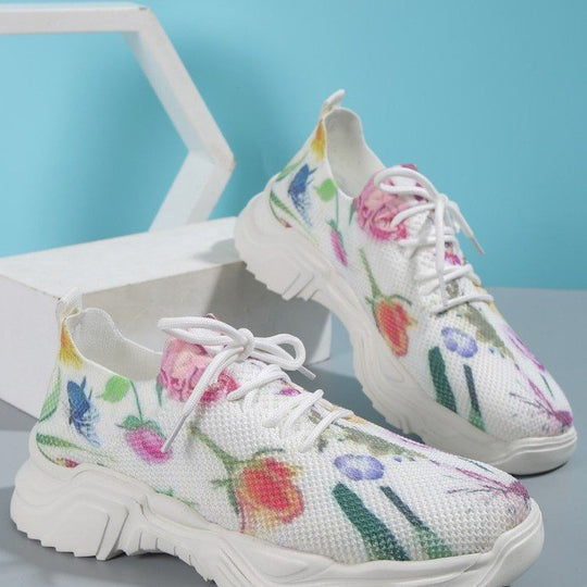 Damen Sportliche Sneakers mit atmungsaktivem Obermaterial EB