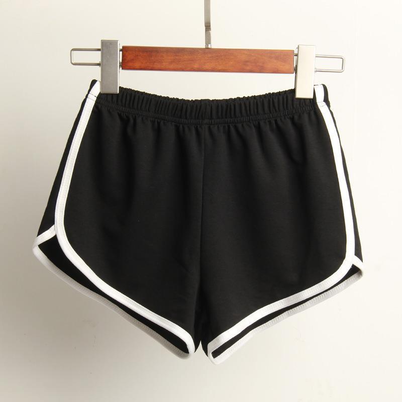 Damen Sportliche Shorts mit elastischem Bund und Kontraststreifen EB