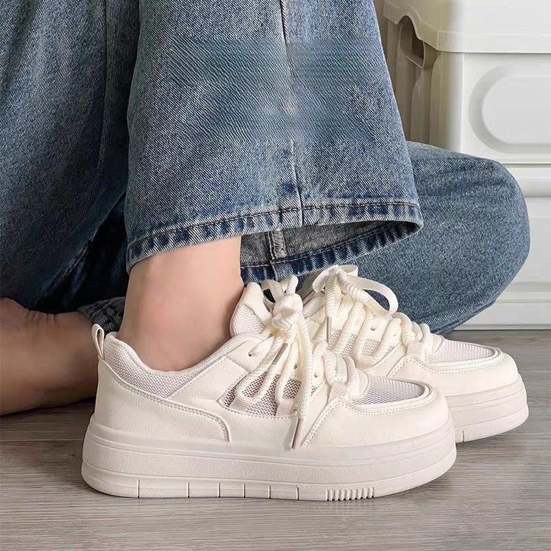 Damen Chunky Sneakers mit atmungsaktiver Textiloberfläche und stabiler Sohle EB