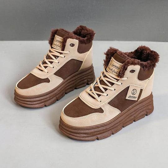 Damen Winterliche Hochstiefel mit kuscheligem Innenfutter EB