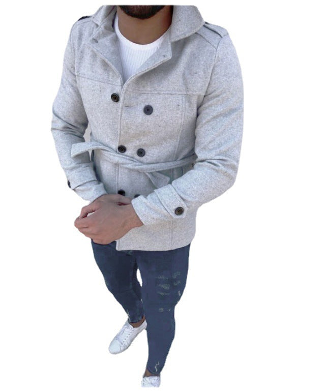 Herren Mantel mit doppelter Knopfreihe EB