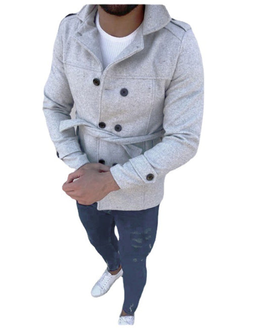 Herren Mantel mit doppelter Knopfreihe EB