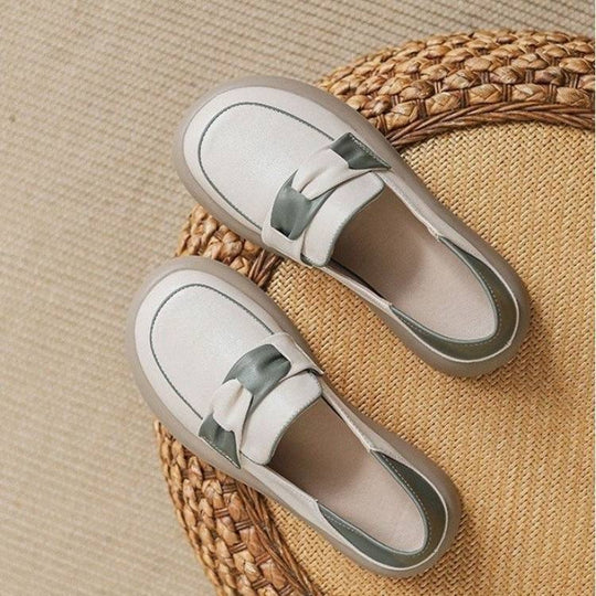 Damen Mokassin-Sneaker mit dekorativem Schleifen-Element und bequemem Fußbett EB