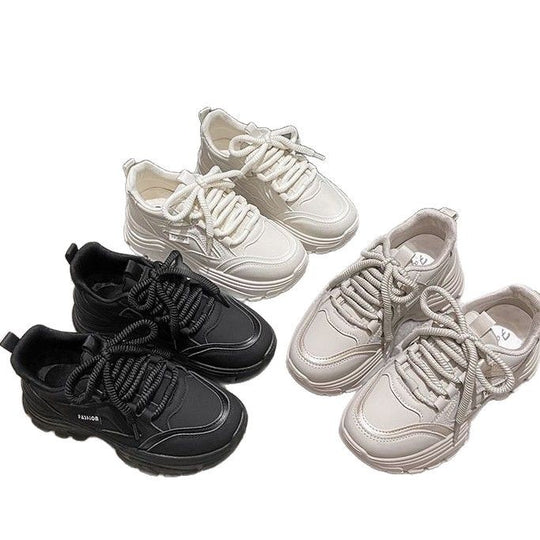 Damen modische Plattform Sneakers mit atmungsaktiver Sohle und rutschfester Laufsohle EB