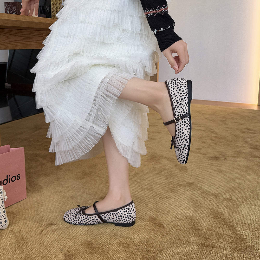Damen Ballerinas im klassischen Vintage-Stil EB