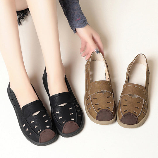 Damen Slipper mit atmungsaktiven Belüftungsöffnungen und ergonomischer Sohle EB