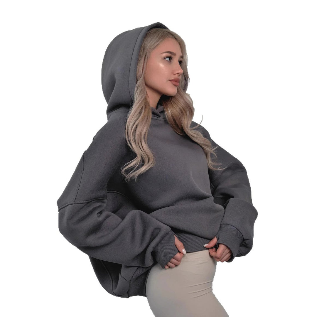 Damen oversized Kapuzenpullover mit extraweiter Passform und tief geschnittener Kapuze Eichborn Berlin