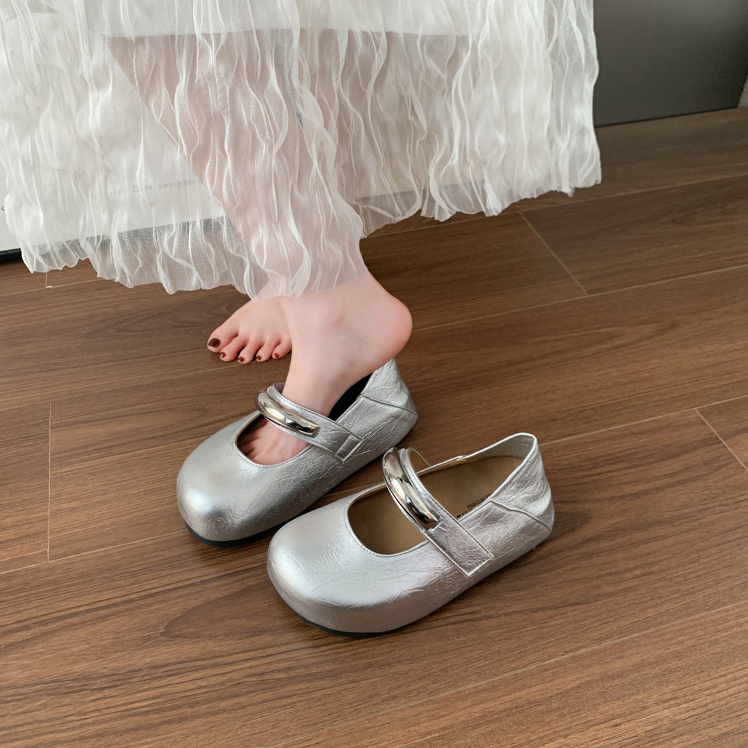 Damen Klassische Mary Jane Schuhe mit verstellbarem Riemen EB