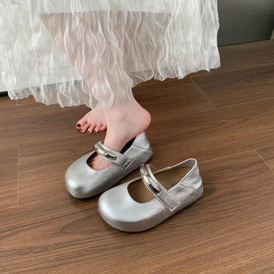 Damen Klassische Mary Jane Schuhe mit verstellbarem Riemen EB
