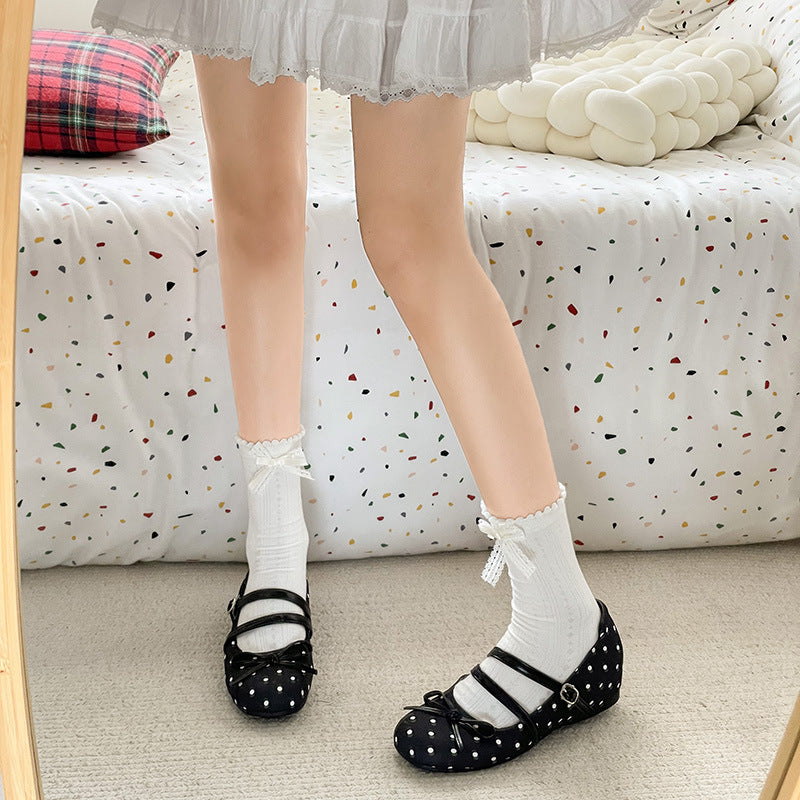 Damen Ballerinas mit komfortablem Fußbett und dekorativem Riemen EB