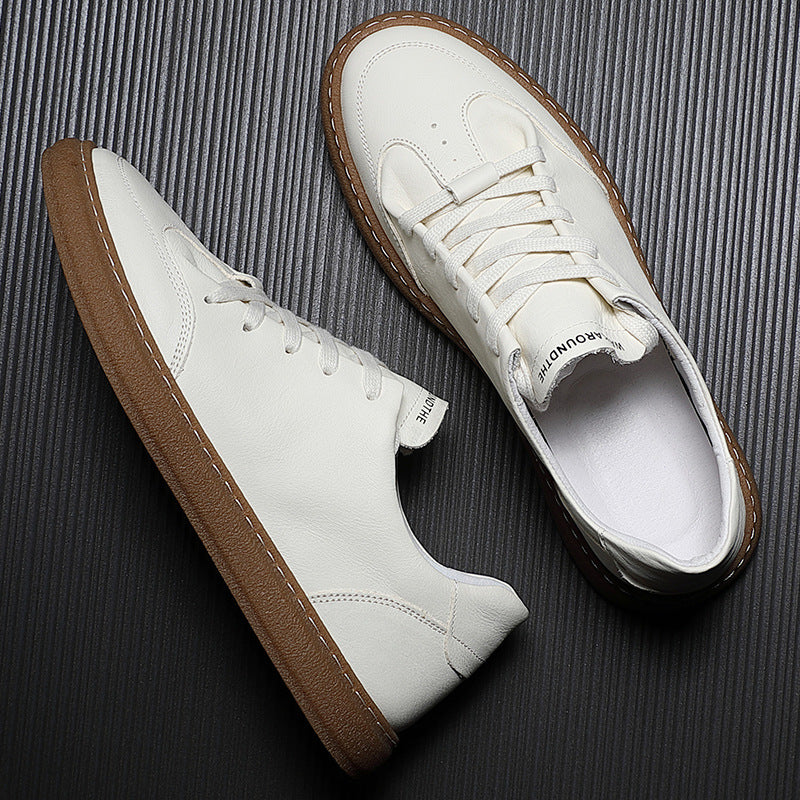 Damen lässige Leder Sneakers EB