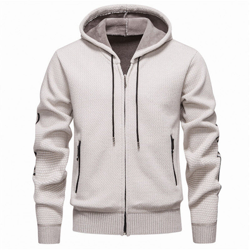 Herren Sportliche Kapuzenjacke mit innovativem Materialmix EB