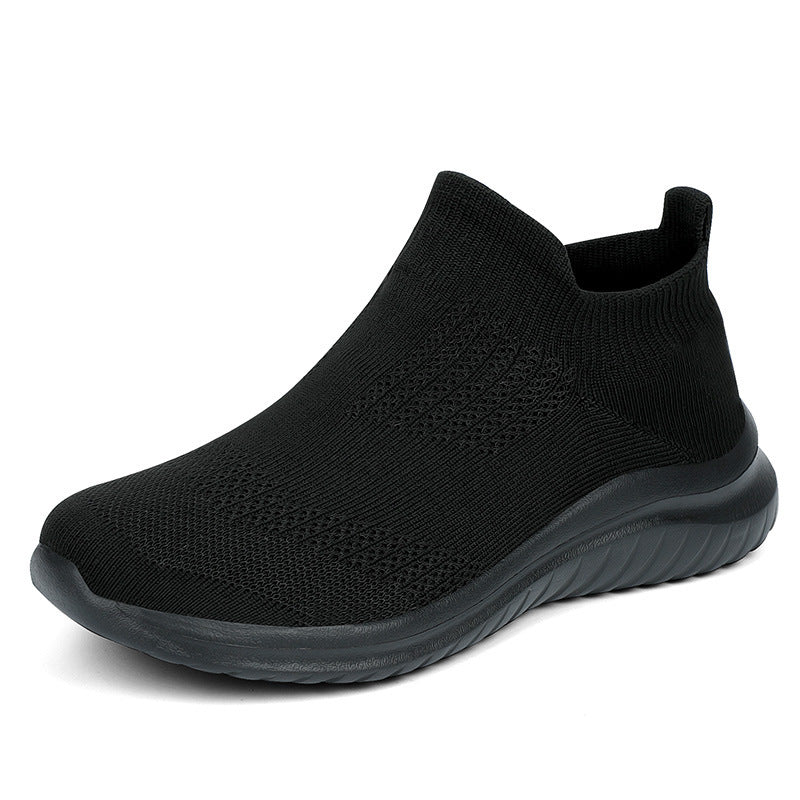 Damen Sportliche Knit Sneakers mit flexiblem Knöchelabschluss EB