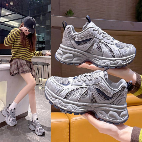 Damen Sportliche Laufschuhe mit atmungsaktivem Mesh-Obermaterial und gepolsterter Sohle EB