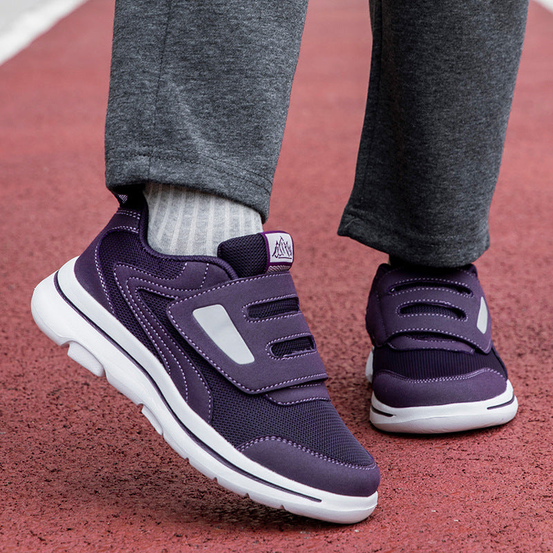 Damen Freizeitsneaker mit verstellbarem Klettverschluss und atmungsaktiver Mesh-Oberfläche EB