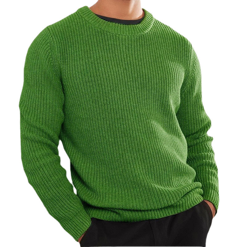 Herren Strickpullover mit strukturierter Oberfläche und Rundhalsausschnitt EB