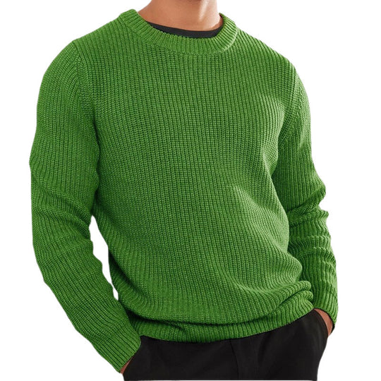 Herren Strickpullover mit strukturierter Oberfläche und Rundhalsausschnitt EB