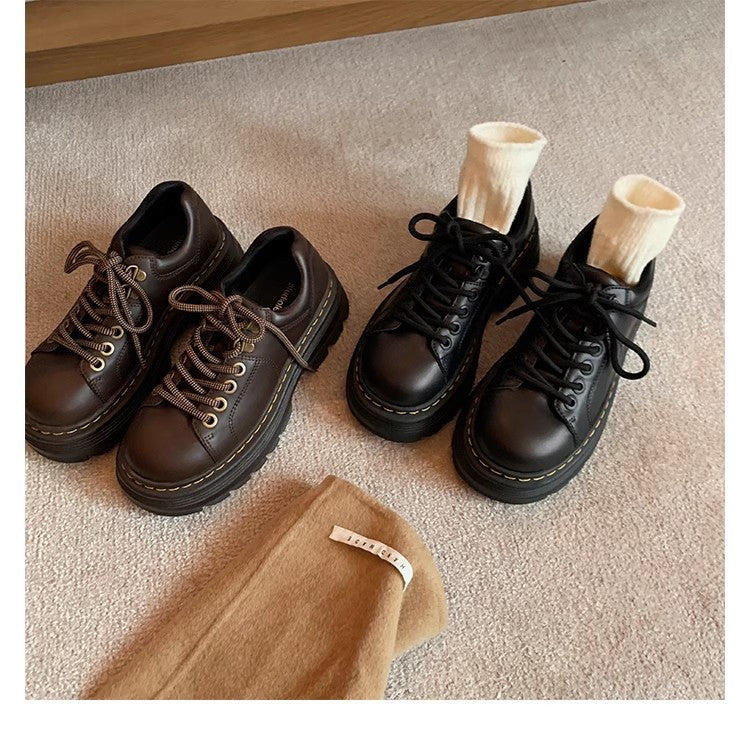 Damen Chunky Schnürschuhe mit robustem Plateau EB