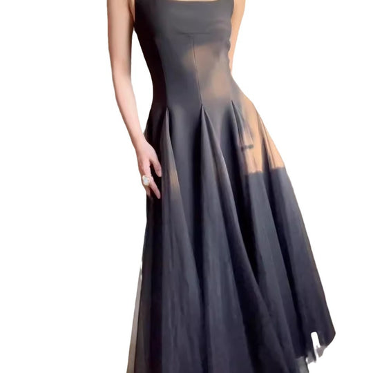 Damen Abendkleid mit schickem A-Linien-Schnitt und elegantem Chiffon-overlay EB